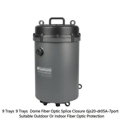 Maksimum Tepsiler 9 Tepsiler Kubbe Fiber Optic Splice Kapama Gjs20-dr05A-7port Uygun Dışarı veya İçeri Fiber Optic Koruma